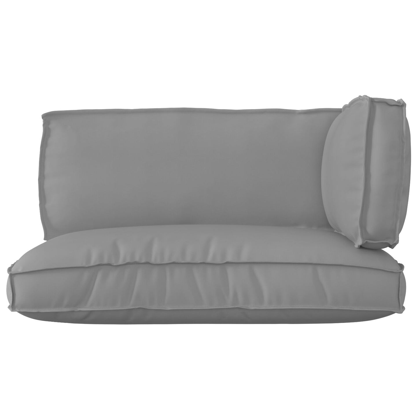 Set di Cuscini per Pallet Set di 3 Grigio Poliestere Standard