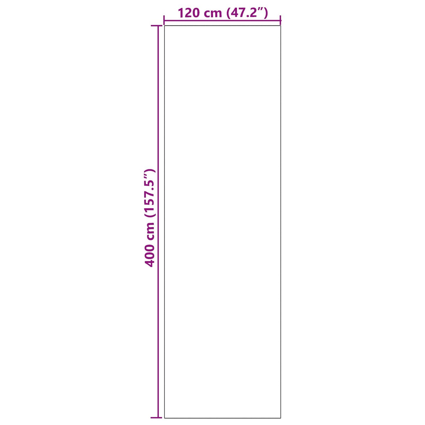 Zerbino Lavabile Crema 120x400 cm