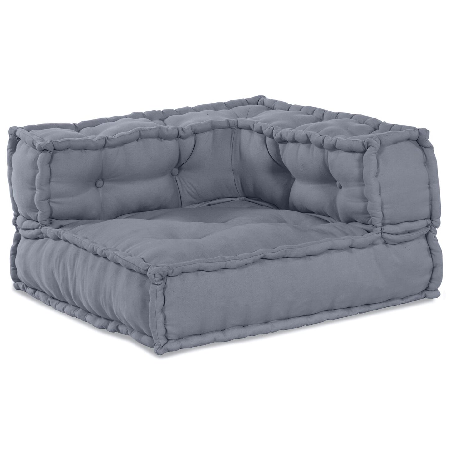 Pouffe modulare 4 posti convertibile in tessuto grigio