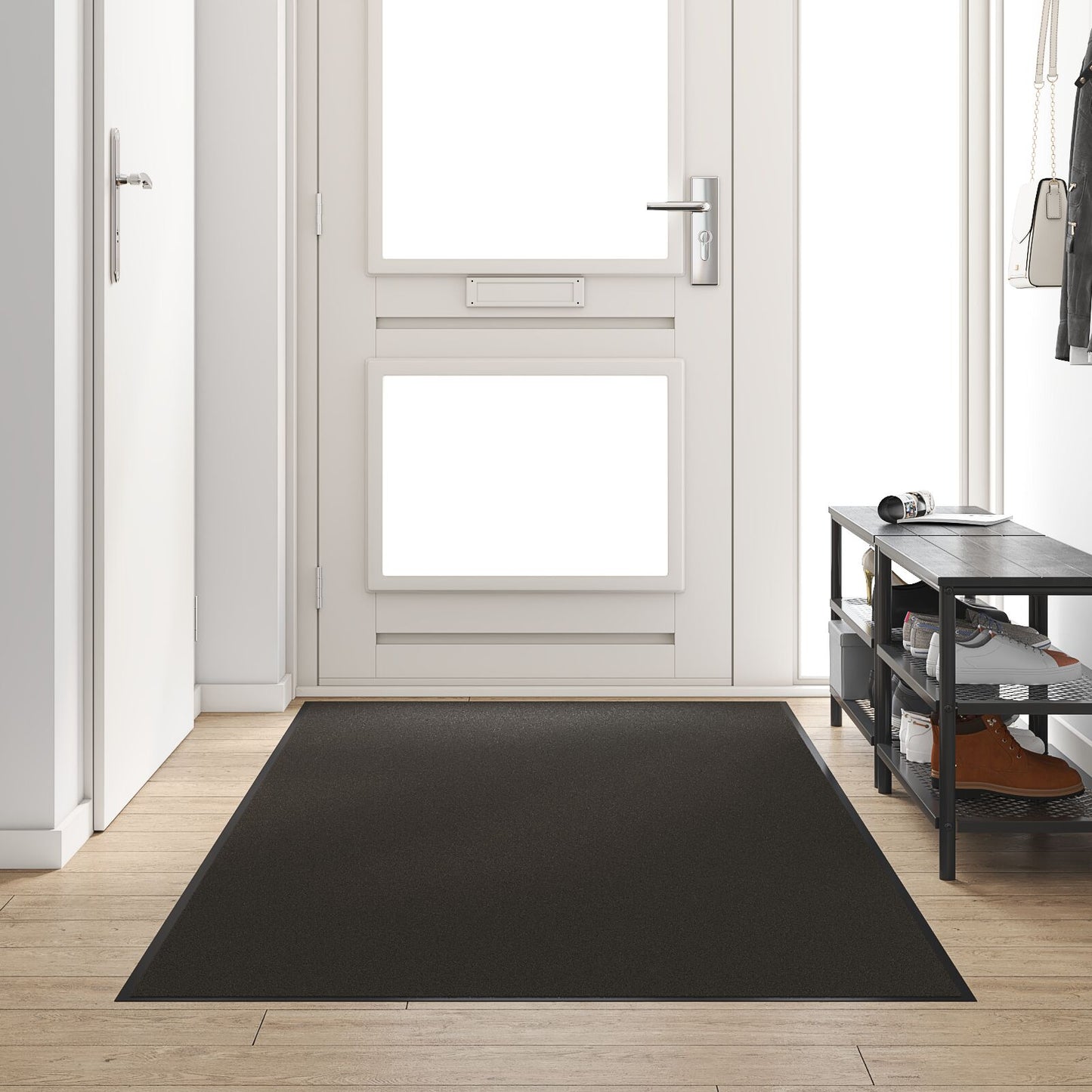 Zerbino Lavabile Nero 120x250 cm di vidaXL