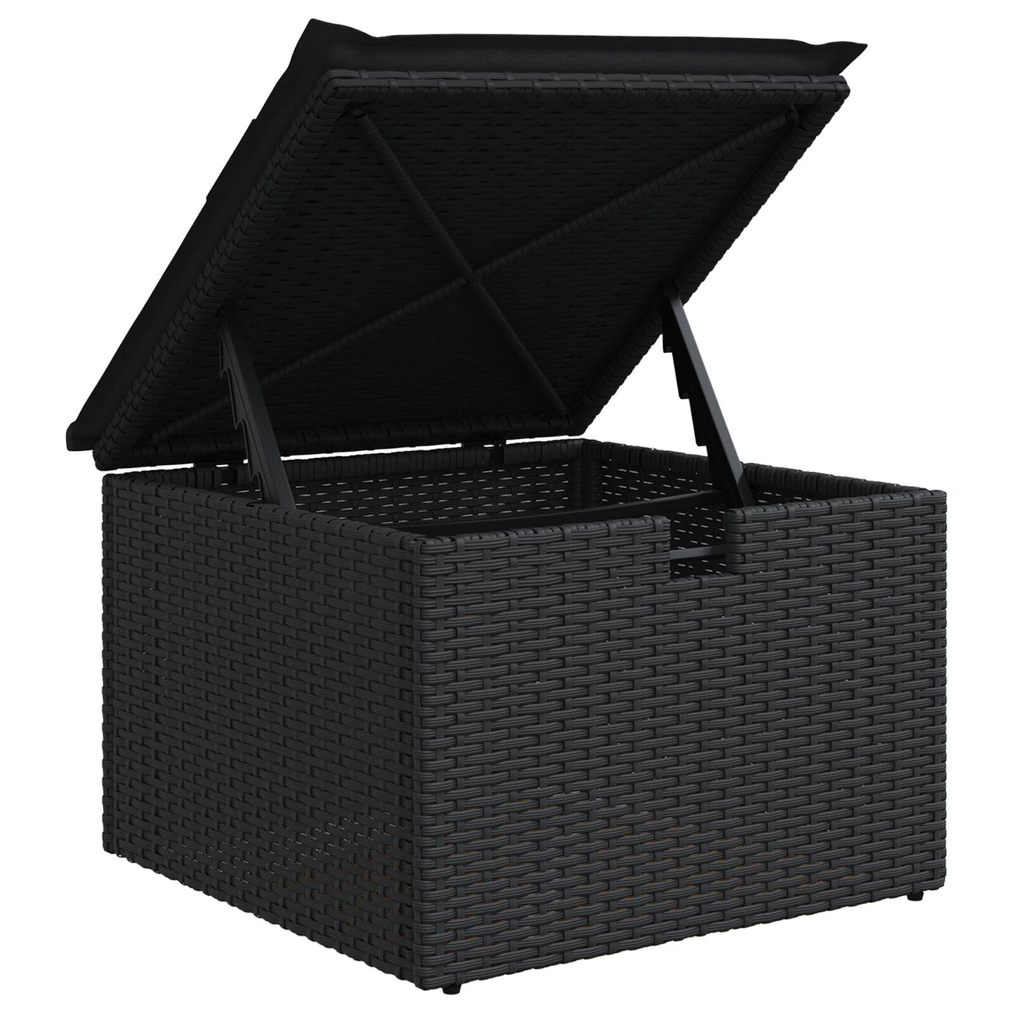 Set Divano Giardino da 6 Pezzi con Cuscini in Polyrattan Nero