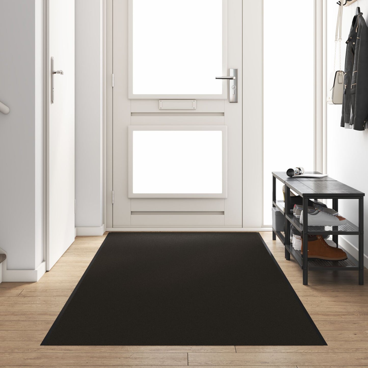 Tappetino rettangolare nero 120x400 cm