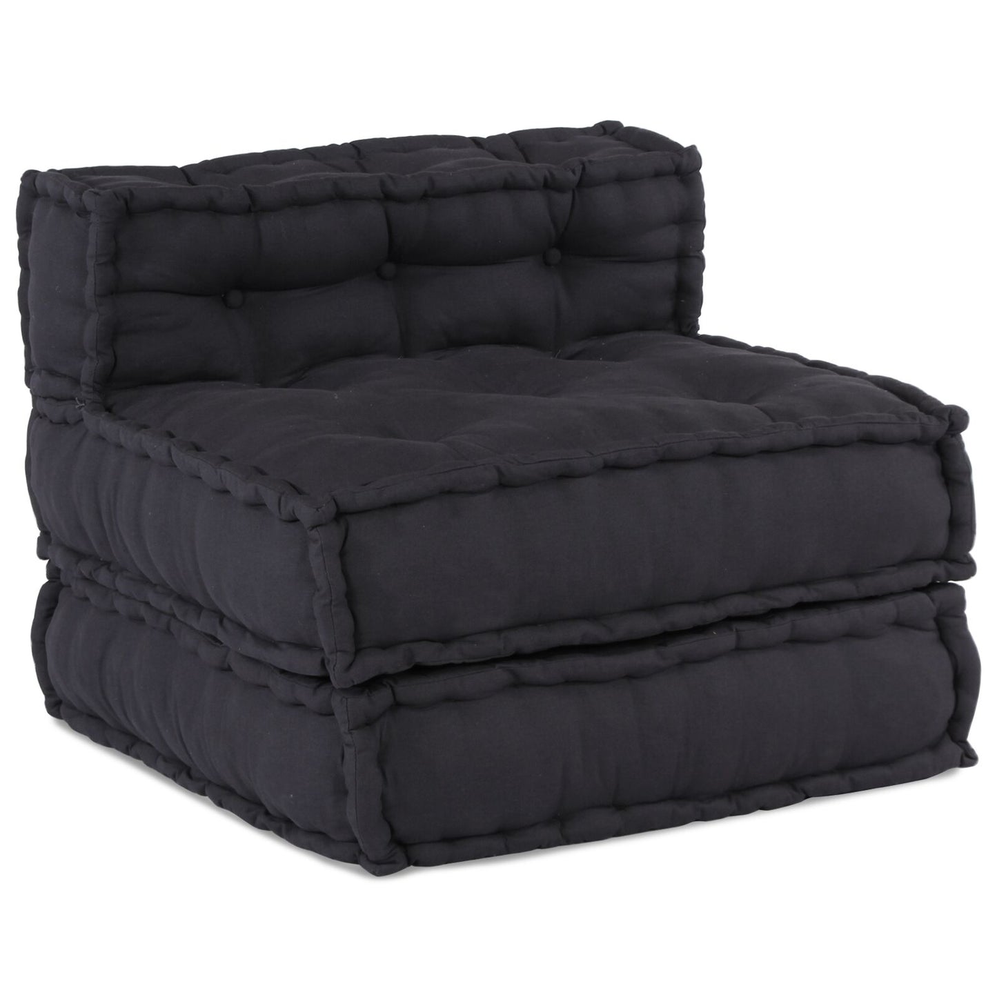 Pouf Modulari vidaXL 3 pz in Tessuto Antracite