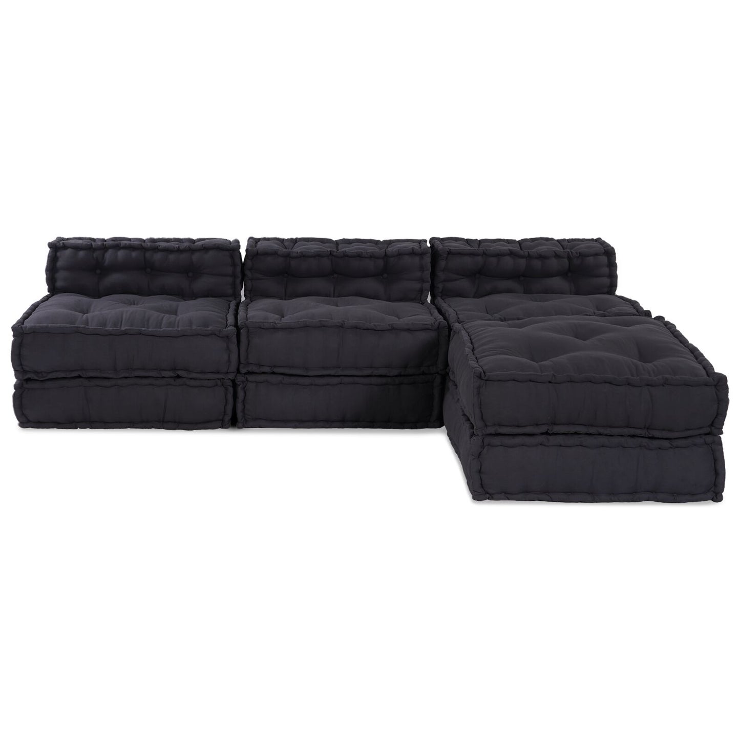 Pouf Modulari vidaXL 4 pezzi in Tessuto Antracite