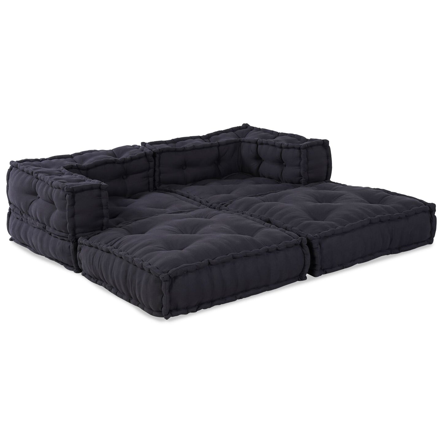 Pouff modulari vidaXL 2 pezzi in tessuto antracite