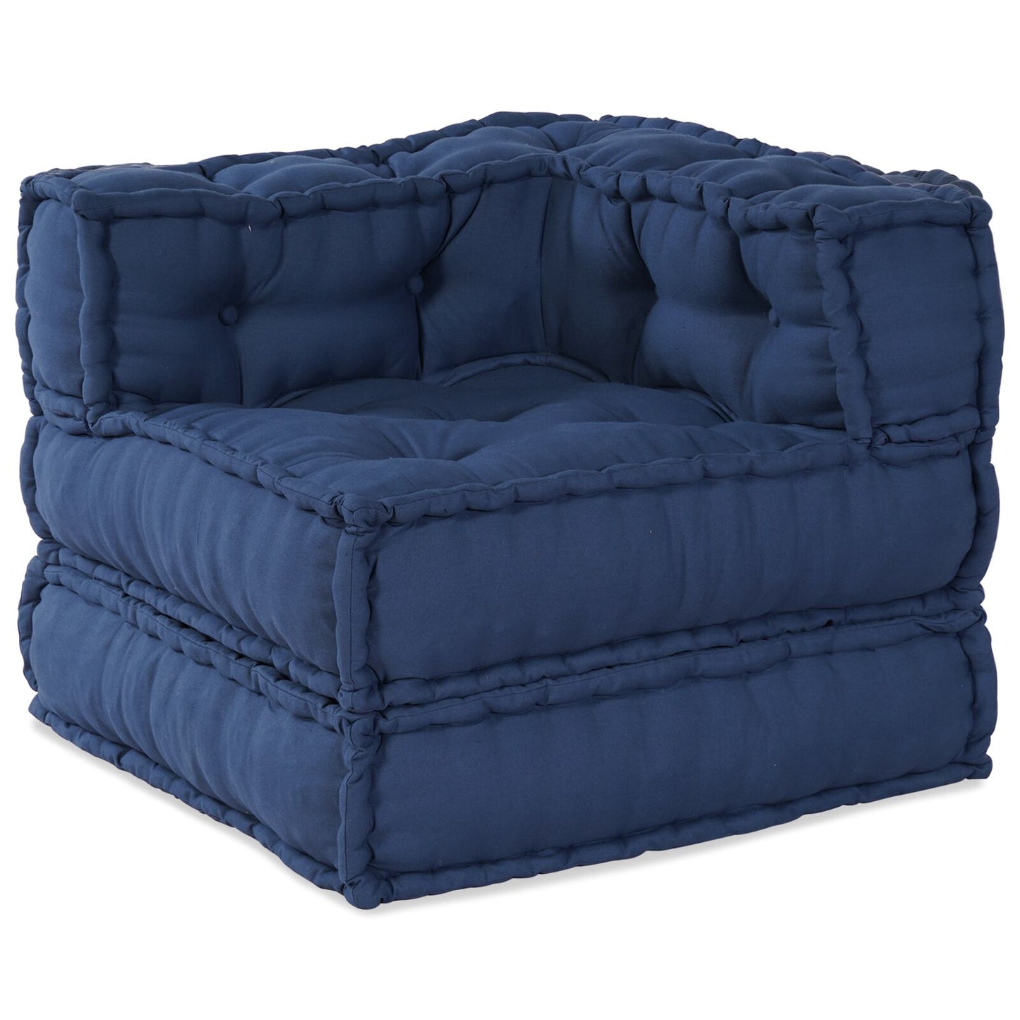 Pouf Modulari 2 pz in Tessuto Indigo di vidaXL