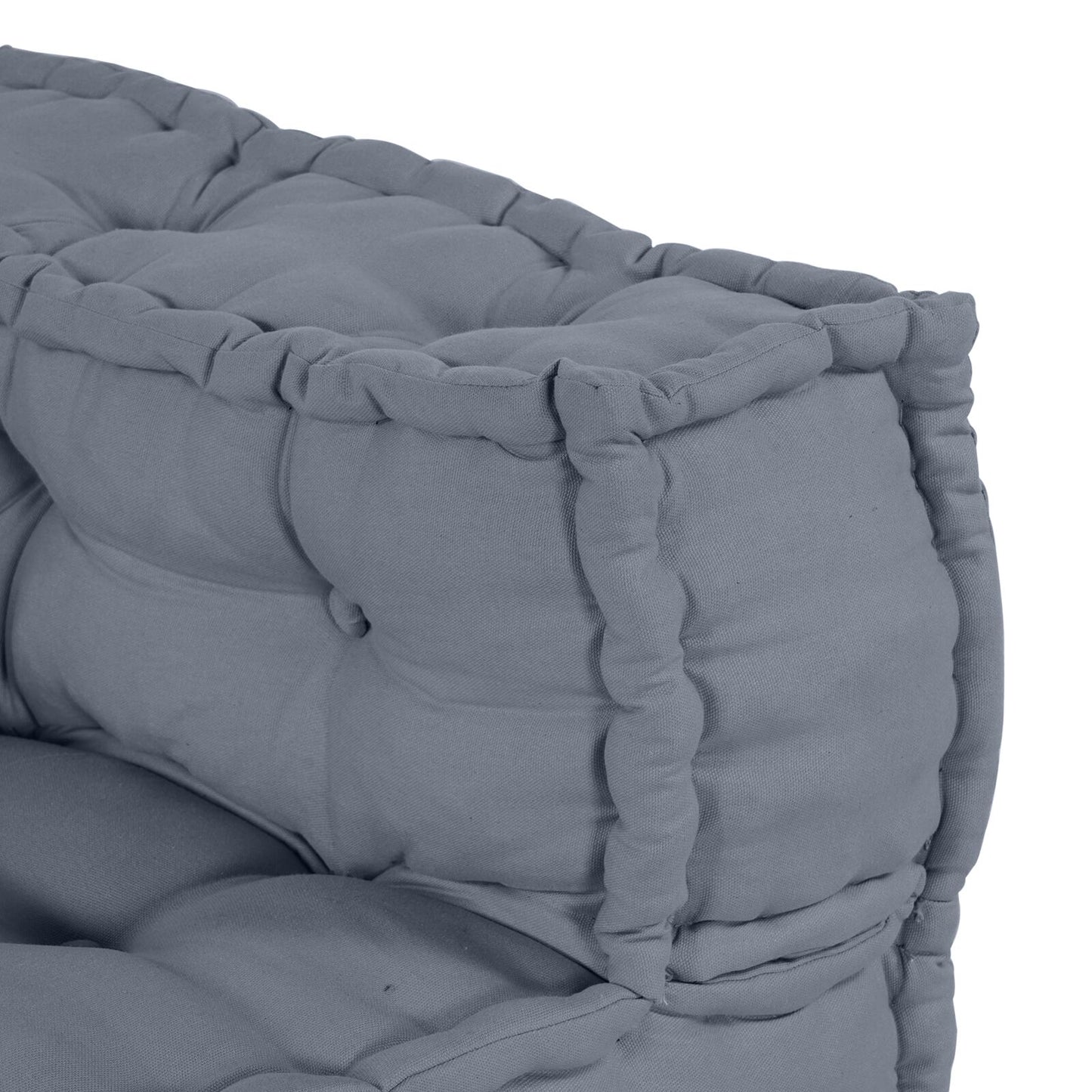 Pouffe modulare 4 posti convertibile in tessuto grigio