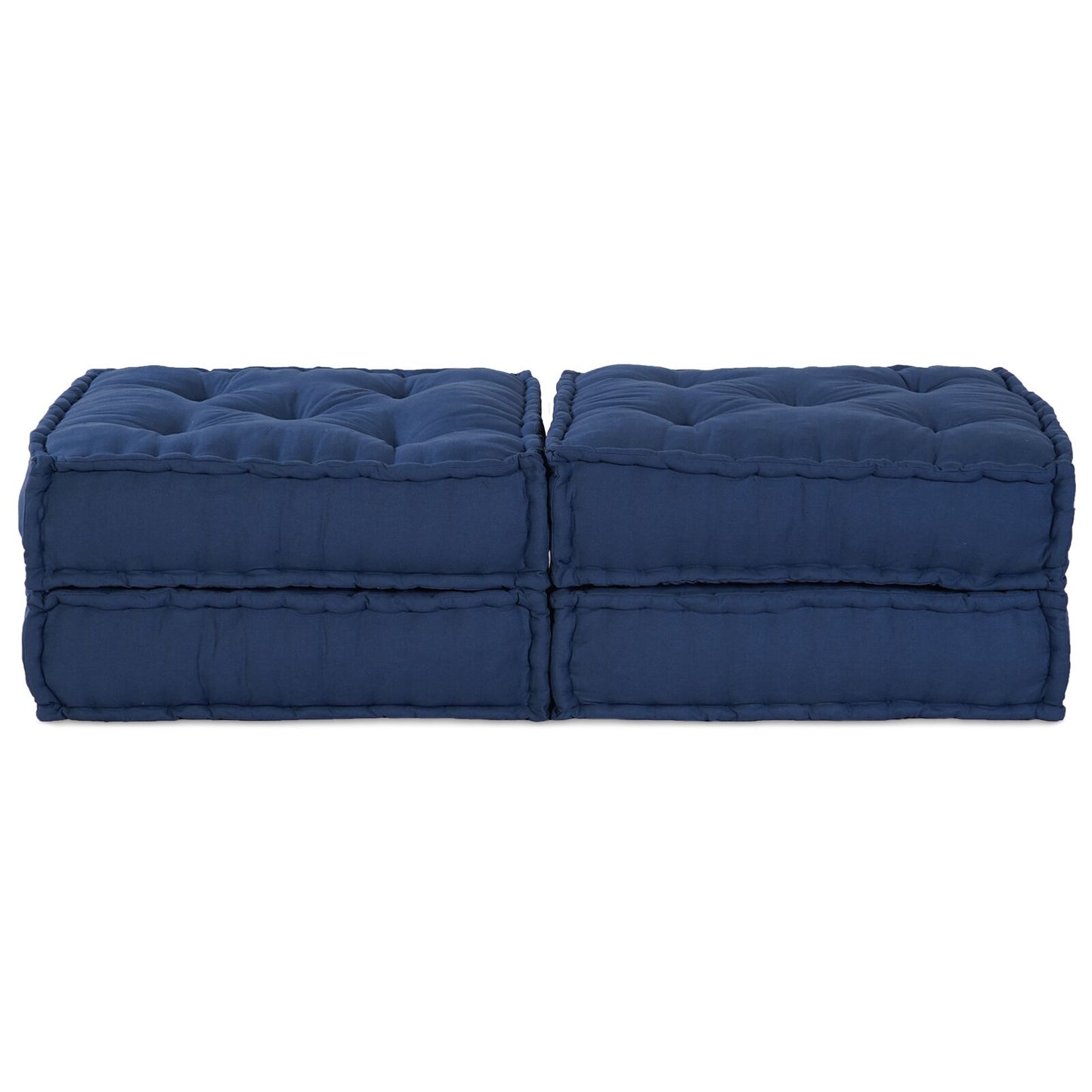 Pouf modulari vidaXL 2 pezzi in tessuto indaco