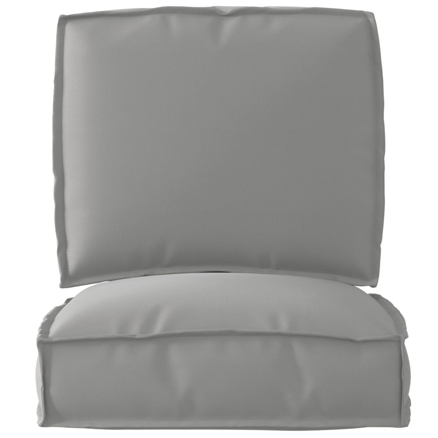 Set di Cuscini per Pallet Set di 2 Grigio Tessuto in Poliestere