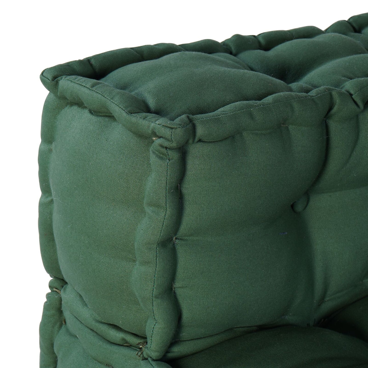 Pouff Modulari vidaXL 4 pz in Tessuto Verde