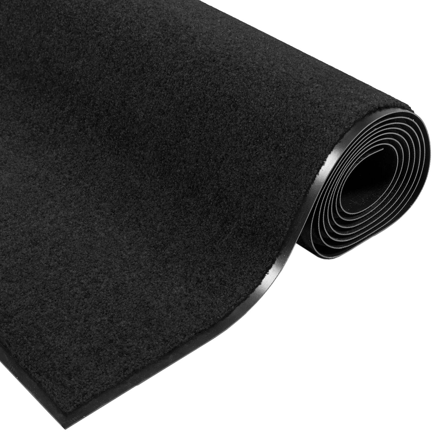 Zerbino Lavabile Nero 120x250 cm di vidaXL