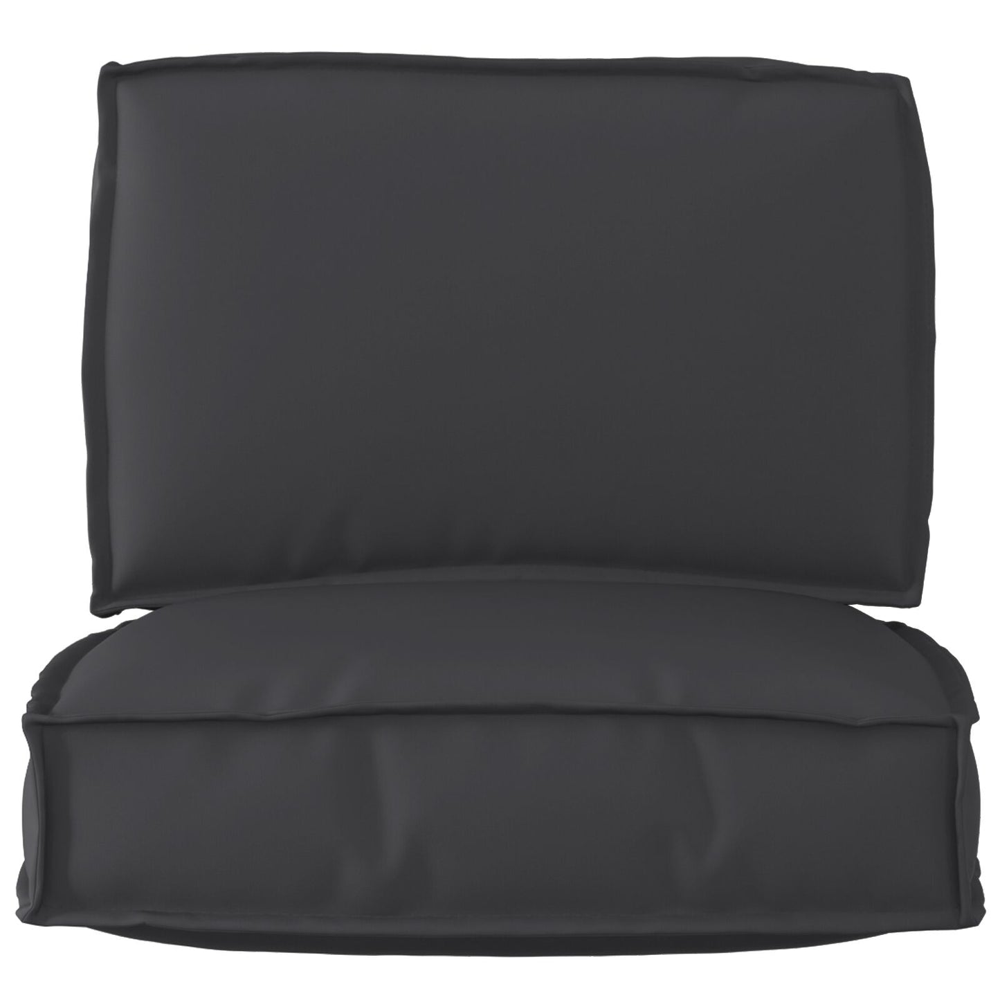 Set di cuscini per pallet Set di 2 Nero Poliestere