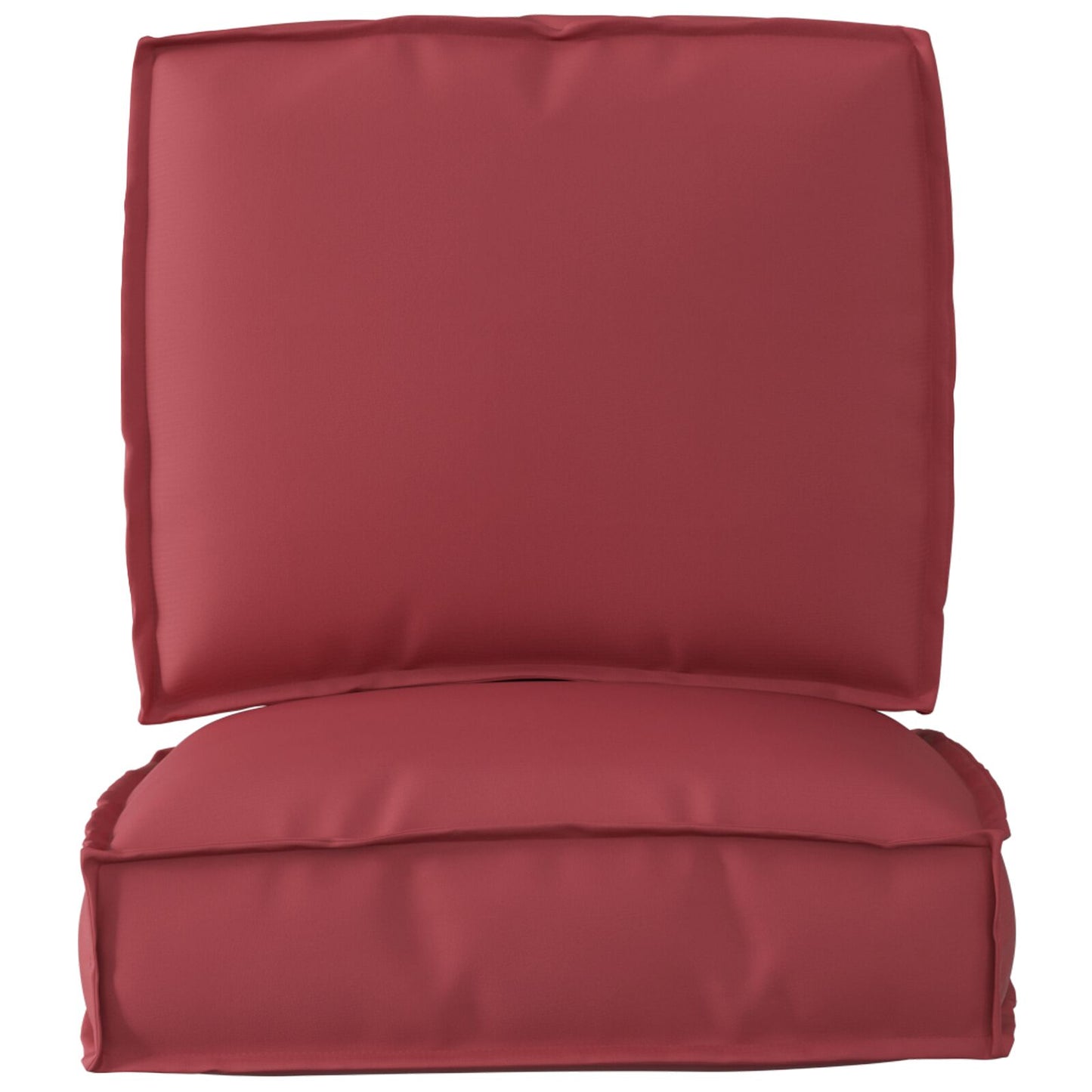 Set di Cuscini per Pallet Set di 2 Rosso Vino Poliestere Standard
