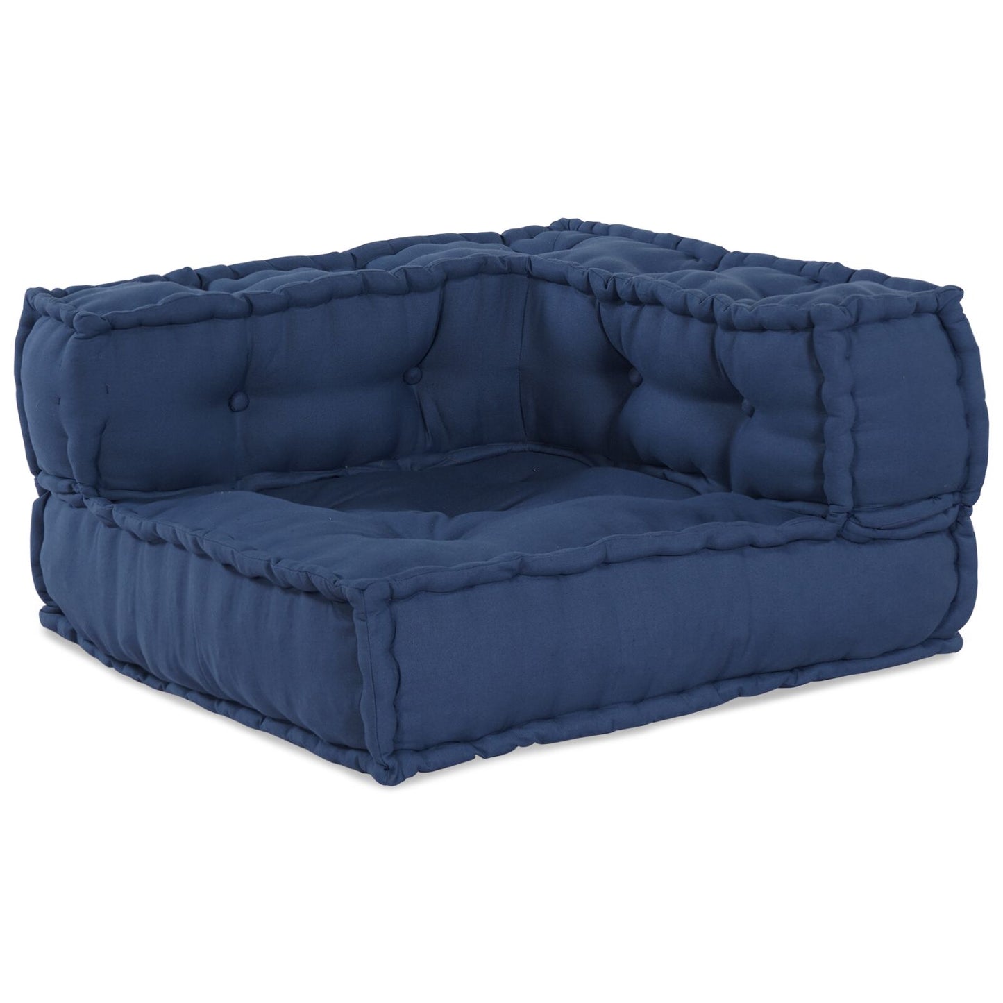Pouf Modulari 2 pz in Tessuto Indigo di vidaXL