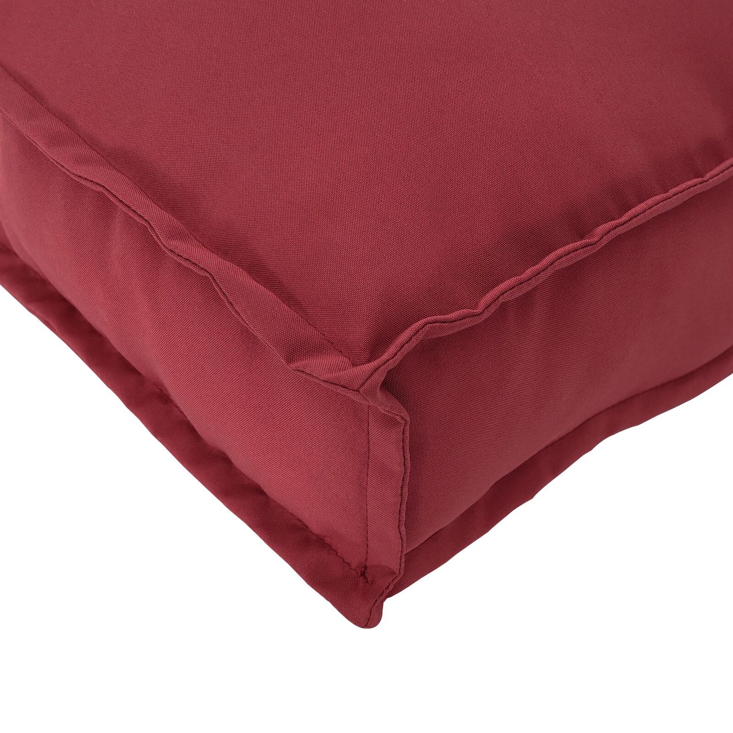 Set di Cuscini per Pallet Set di 2 Rosso Vino Poliestere Standard