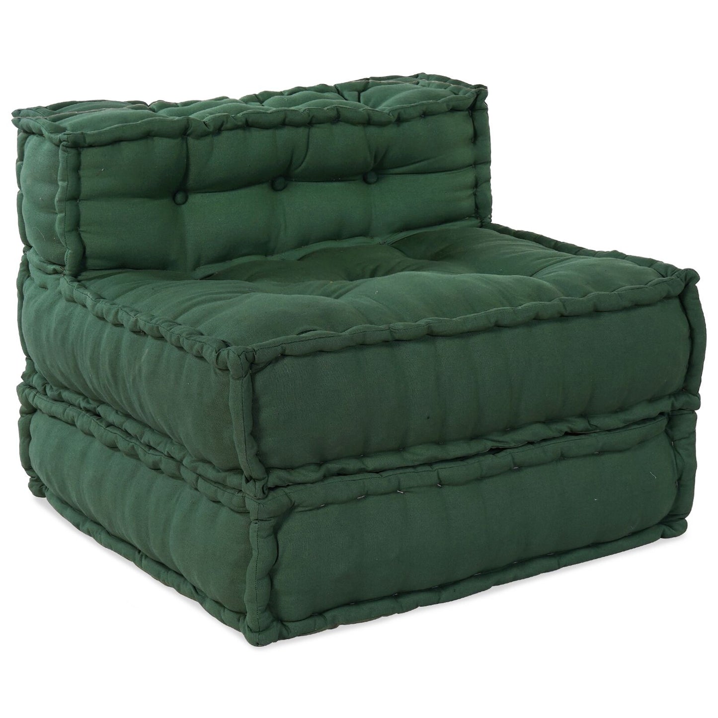 Pouff Modulari vidaXL 4 pz in Tessuto Verde