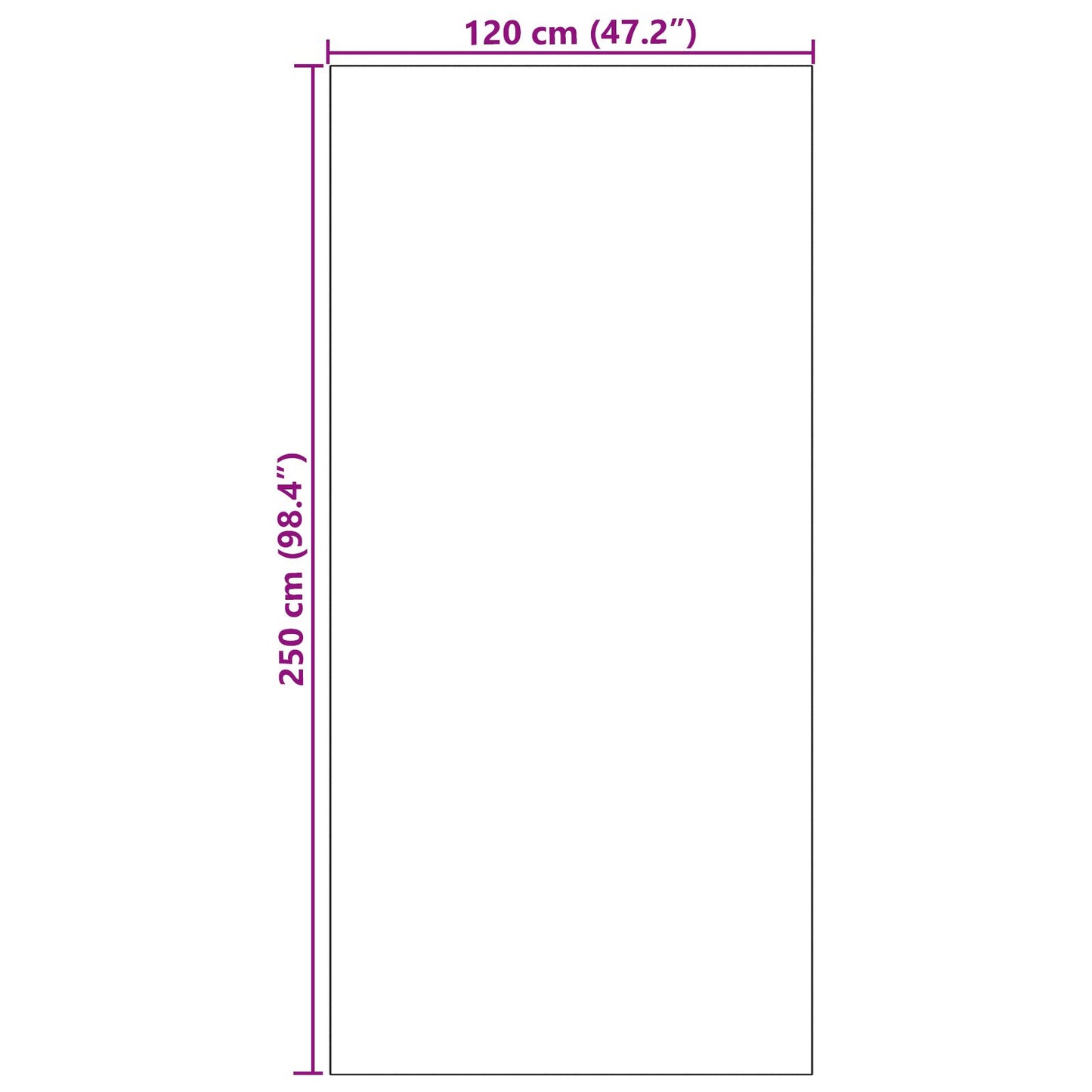 Zerbino Lavabile Nero 120x250 cm di vidaXL