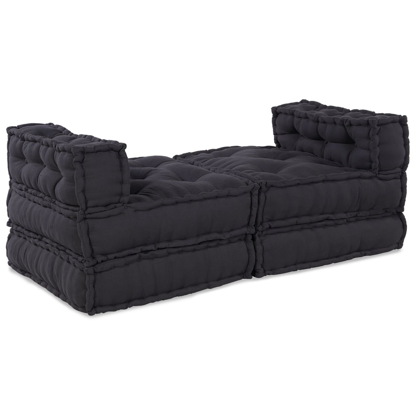 Pouf Modulari vidaXL 4 pezzi in Tessuto Antracite