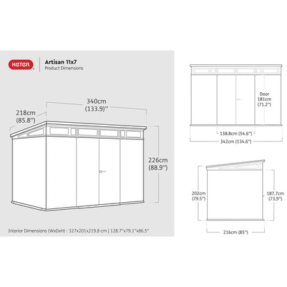 Capanno da Giardino Artisan 117 Grigio Brunastro