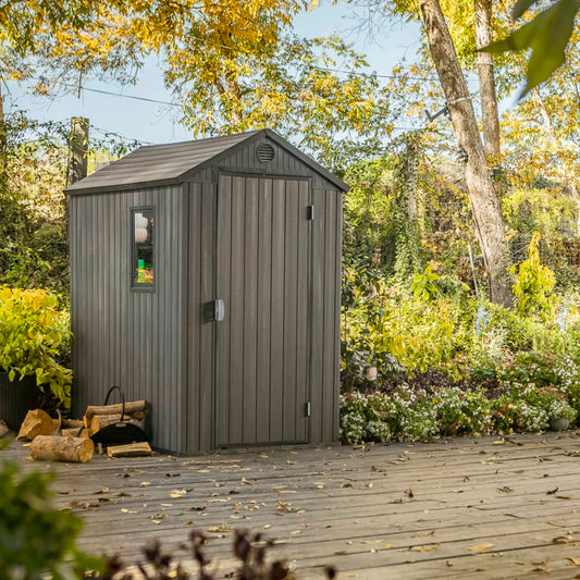 Casetta da Giardino Darwin 46 Aspetto Legno Grigio