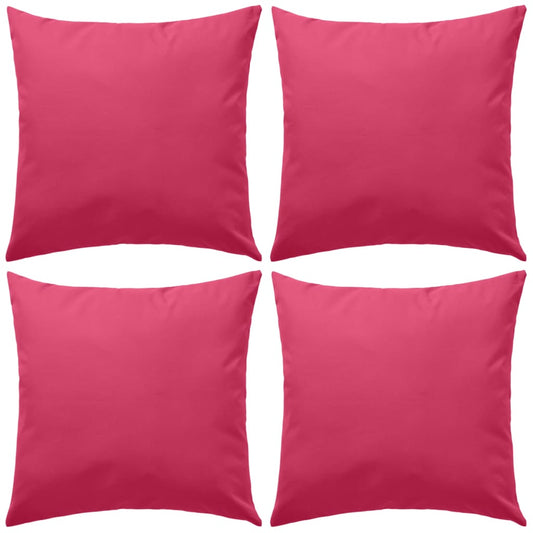 Cuscini da Esterno 4 pz 45x45 cm Rosa