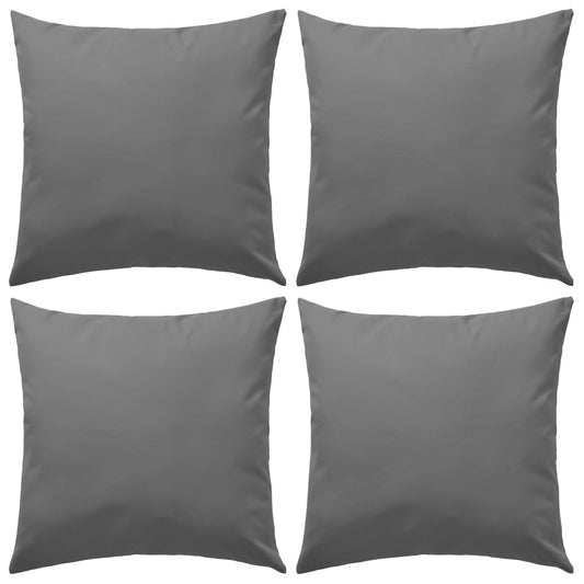 Cuscini da Esterno 4 pz 45x45 cm Grigi