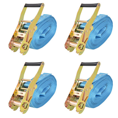 Cinghie d'Ancoraggio 4 pz a Cricchetto 4 T 8mx50mm Blu
