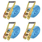Cinghie d'Ancoraggio 4 pz a Cricchetto 4 T 8mx50mm Blu