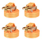 Cinghie d'Ancoraggio 4 pz a Cricchetto 1 T 6mx38mm Arancione