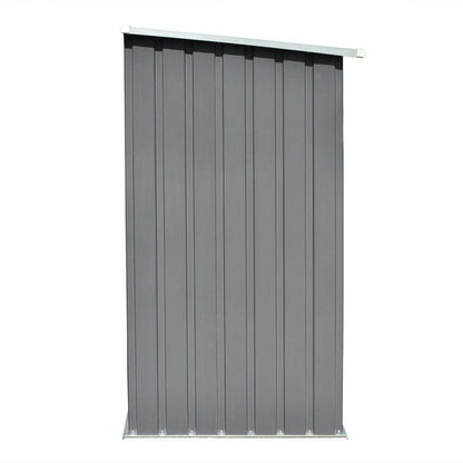 Capannone da Giardino in Acciaio Zincato Grigio 163x83x154 cm