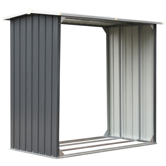 Capannone da Giardino in Acciaio Zincato 172x91x154cm Grigio