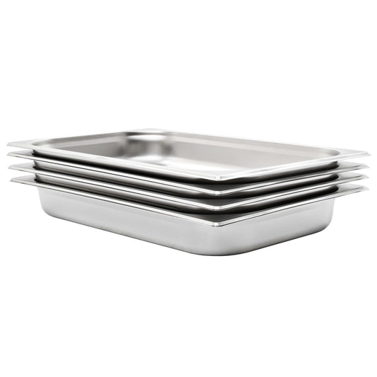 Contenitori Gastronorm 4 pz GN 1/1 65 mm in Acciaio Inox