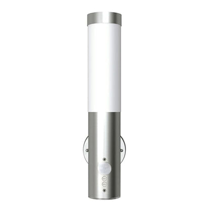 Lampioncini in acciaio inox, sensore di movimento,2 x 60w