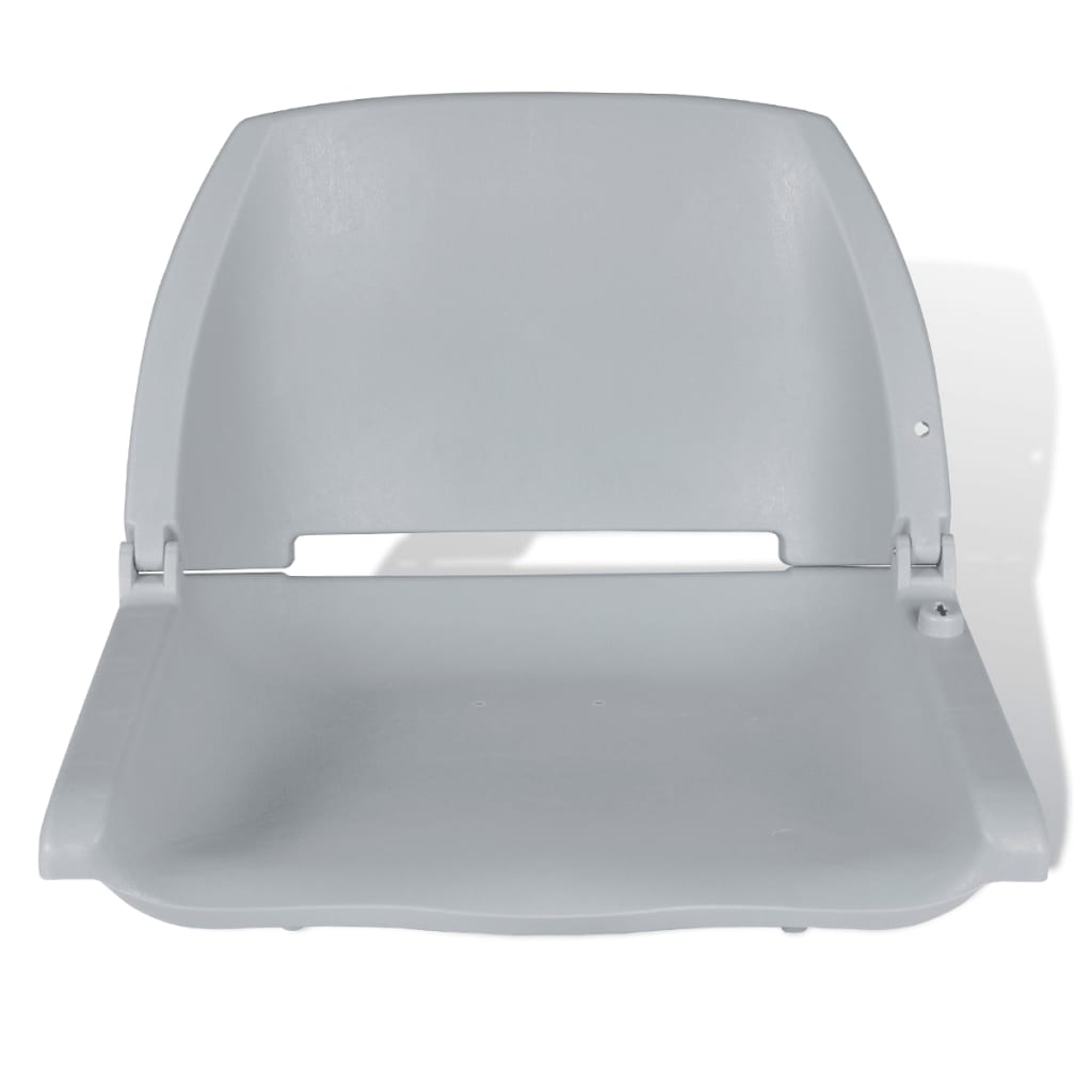Sedile per Barca Pieghevole senza Cuscino Grigio 48x51x41 cm