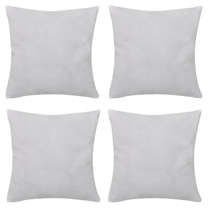 Set 4 Federe in cotone bianche 50 x 50 cm