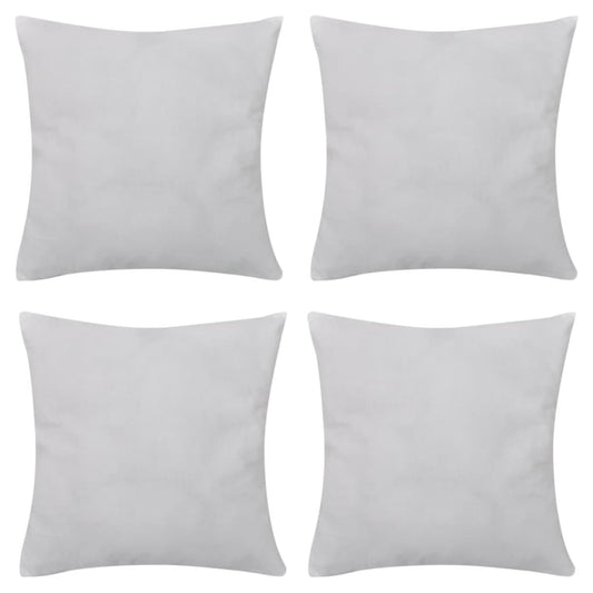 Set 4 Federe in cotone bianche 50 x 50 cm