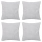 Set 4 Federe in cotone bianche 50 x 50 cm