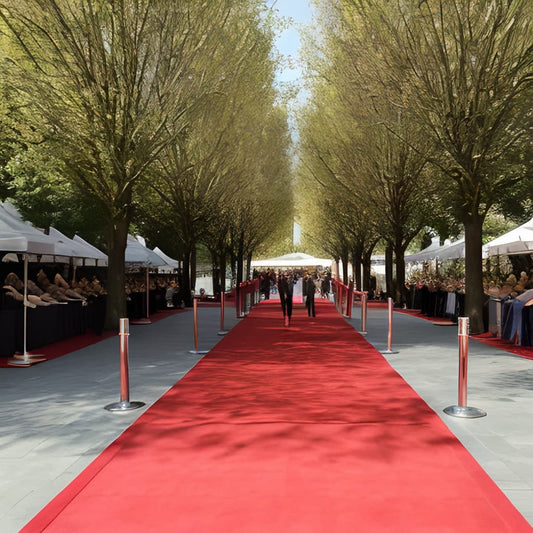 Tappeto Piatto da Esposizione 1x12 m Rosso