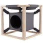 Cuccia per Gatti con Amaca Catcube Grigia M 54x54x54 cm