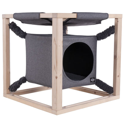 Cuccia per Gatti con Amaca Catcube Grigia M 54x54x54 cm