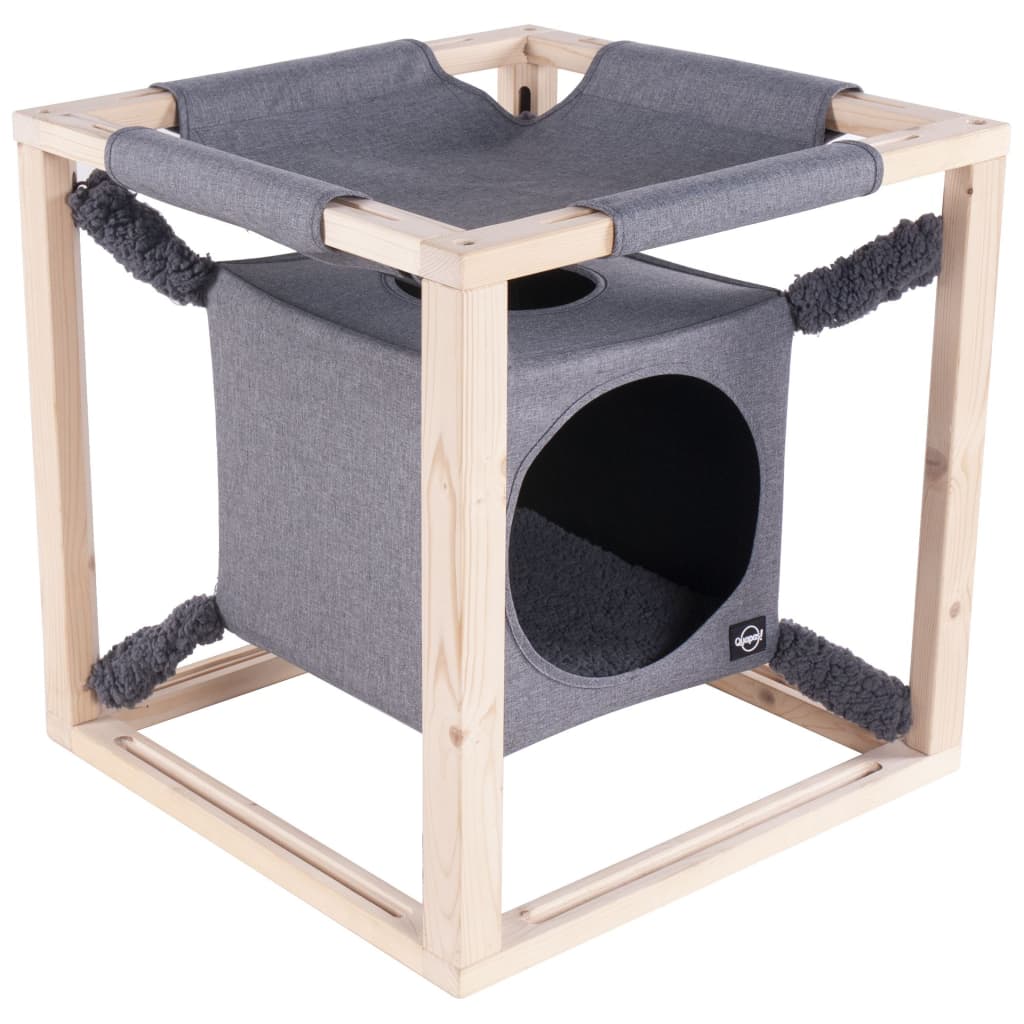 Cuccia per Gatti con Amaca Catcube Grigia M 54x54x54 cm