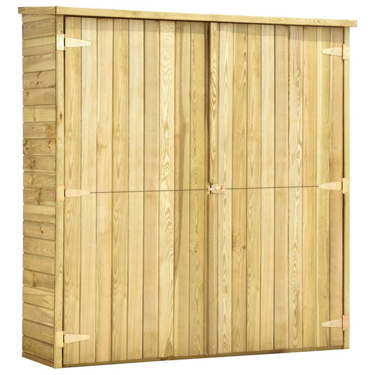 Rimessa Attrezzi da Giardino 163x50x171 cm in Pino Impregnato