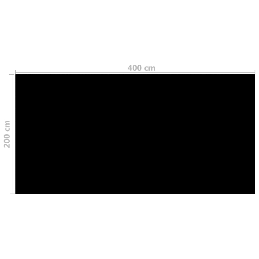 Copertura per Piscina Nera 400x200 cm PE
