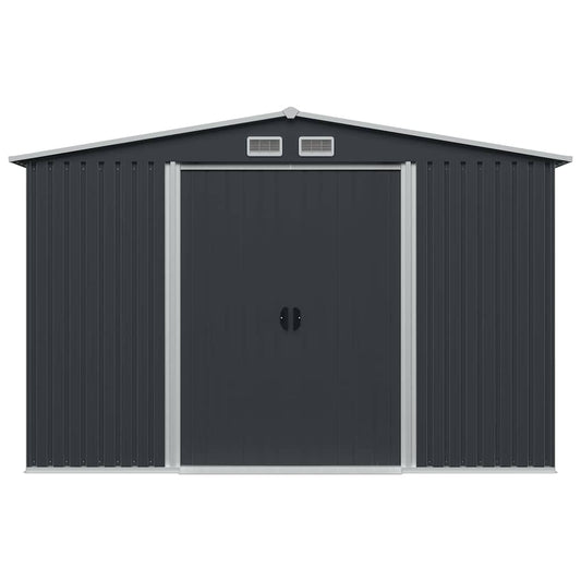 Capanno per Attrezzi Antracite in Acciaio 257x205x178 cm
