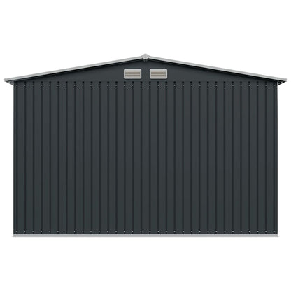 Capanno per Attrezzi Antracite in Acciaio 257x205x178 cm