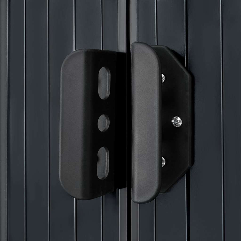 Capanno per Attrezzi Antracite in Acciaio 257x205x178 cm