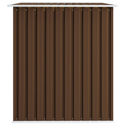 Capanno Attrezzi da Giardino Marrone 257x205x178 cm in Acciaio