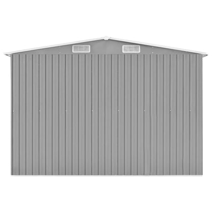 Capanno da Giardino Grigio 257x779x181 cm in Acciaio Zincato