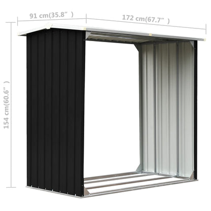 Capannone in Acciaio Zincato 172x91x154 cm Antracite