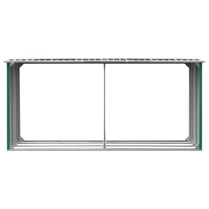 Capannone da Giardino in Acciaio Zincato 330x92x153cm Verde
